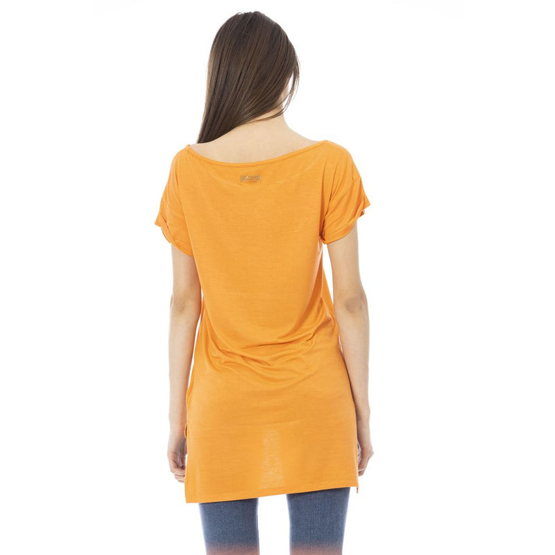 Orange Cotton Tops & T-Shirt