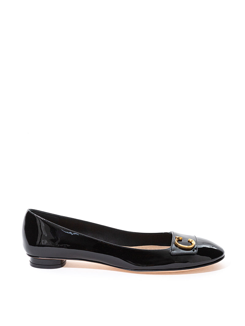 Ballerina Black Patent Leather 'C'est Dior' Shoes