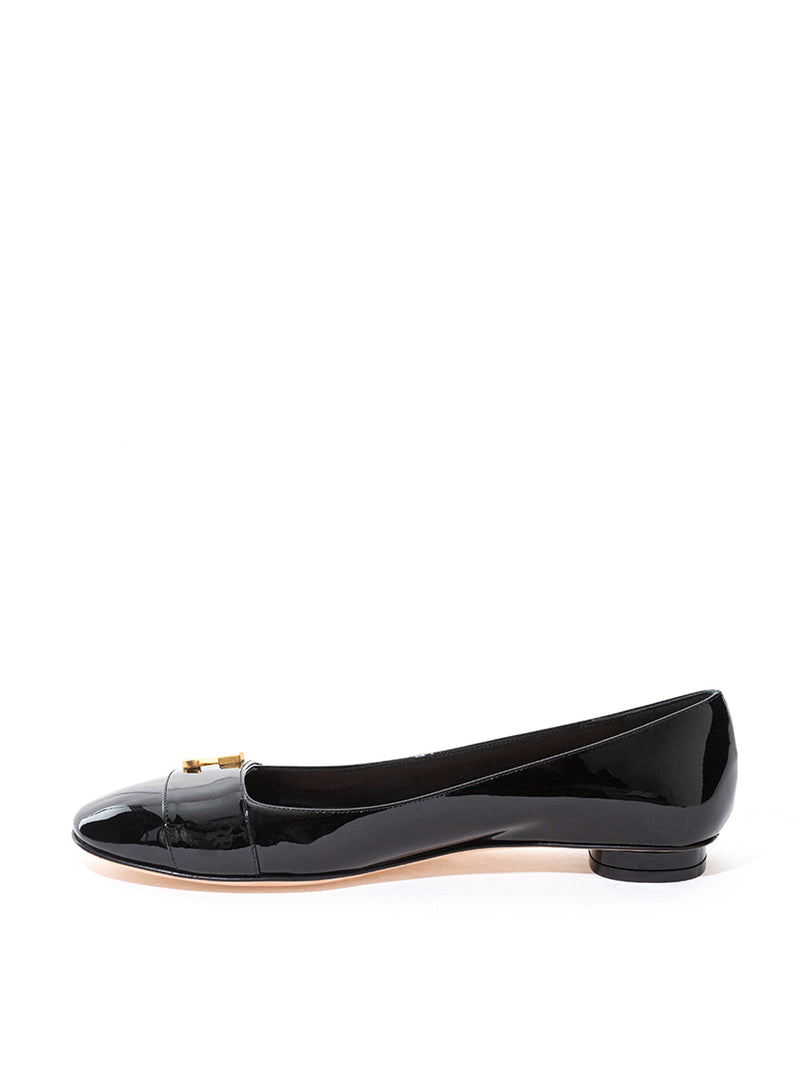 Ballerina Black Patent Leather 'C'est Dior' Shoes