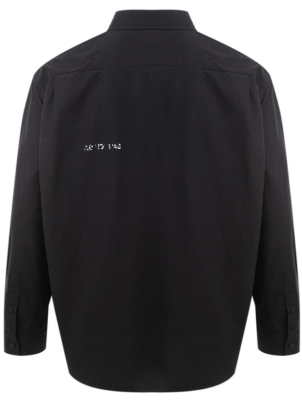 Black Oversized Shirt with Logo