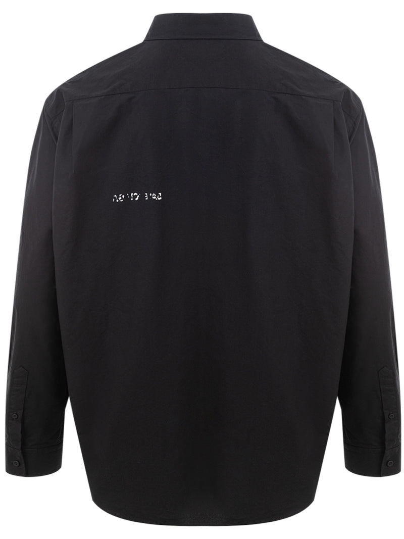 Black Oversized Shirt with Logo