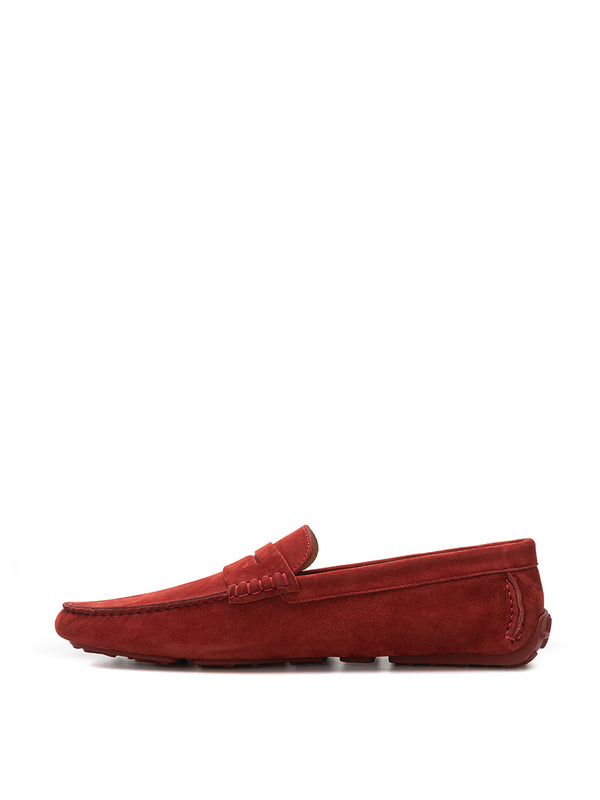 Bordeaux Penny Loafer in Suede