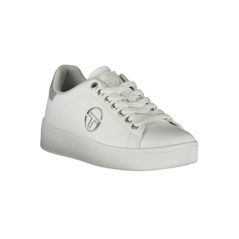 White Polyester Sneaker