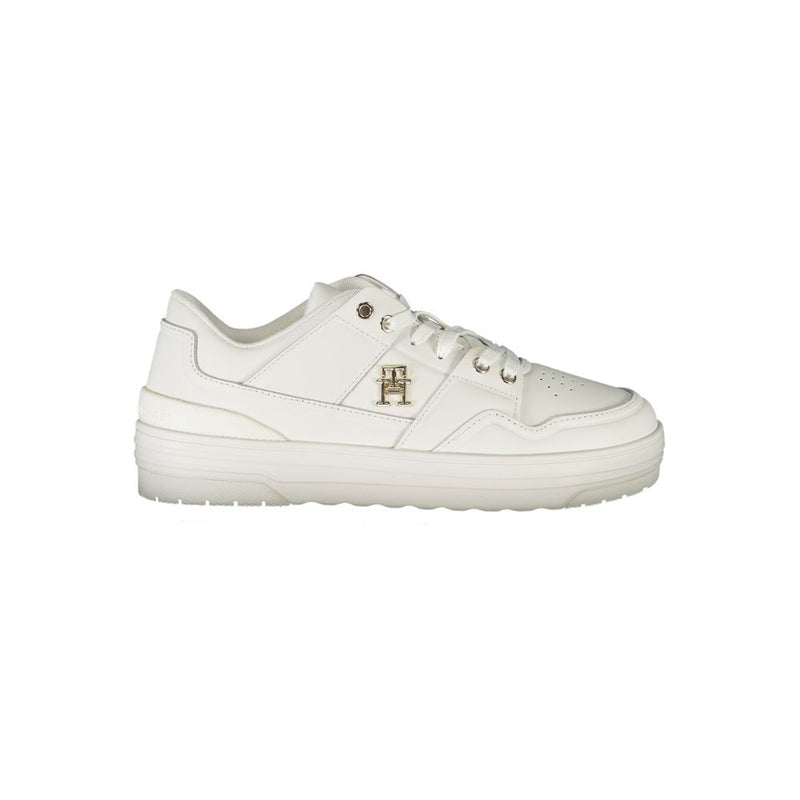 White Polyester Sneaker