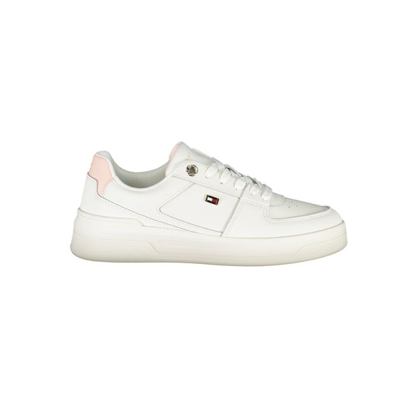 White Polyester Sneaker