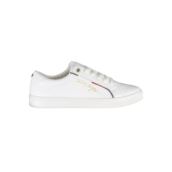 White Polyester Sneaker