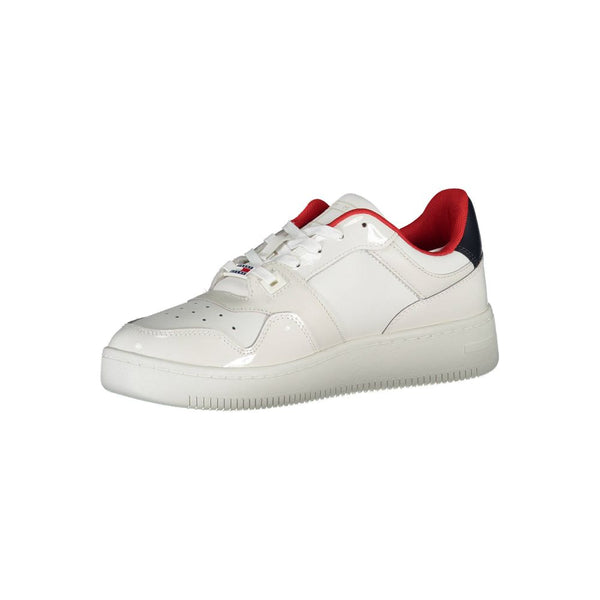 White Polyester Sneaker