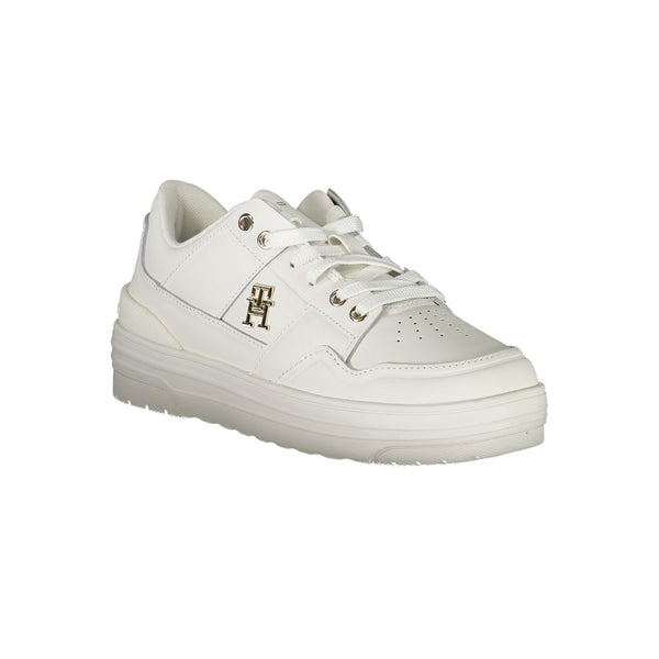 White Polyester Sneaker