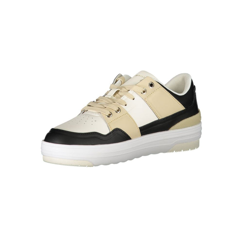 White Polyester Sneaker