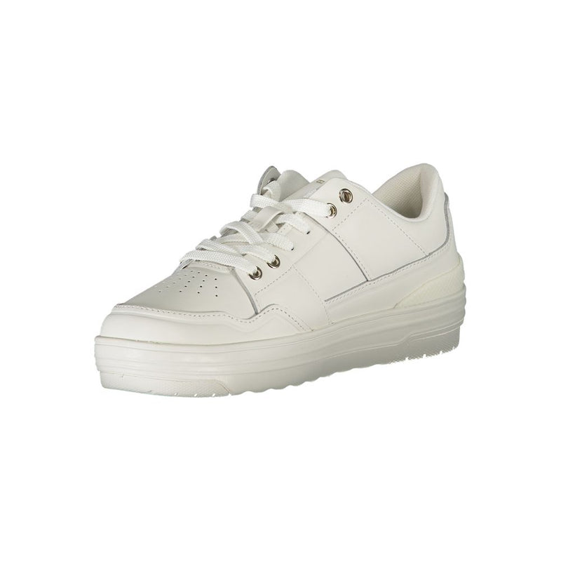 White Polyester Sneaker