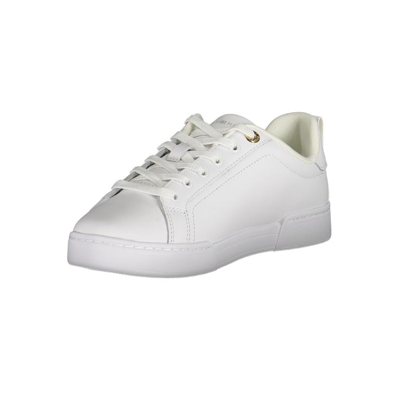 White Polyester Sneaker