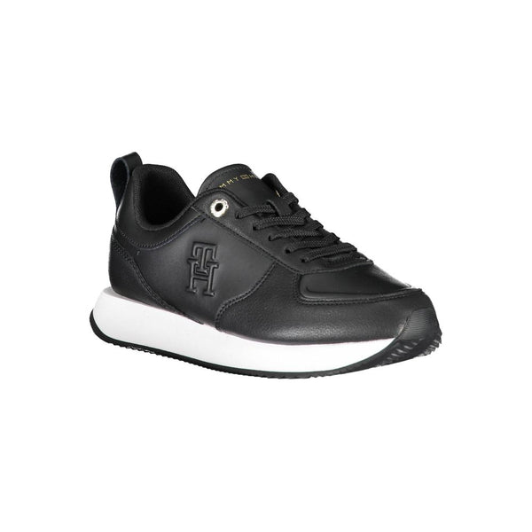Black Polyester Sneaker