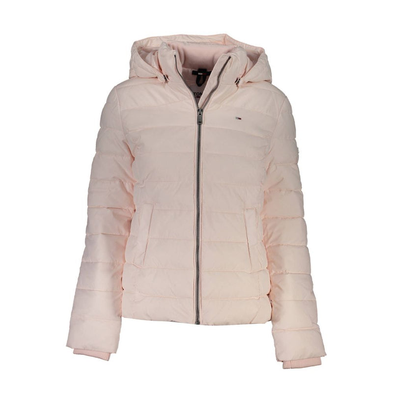 Pink Polyester Jackets & Coat