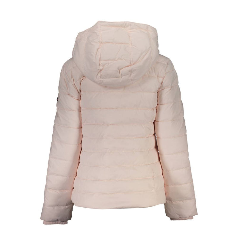 Pink Polyester Jackets & Coat