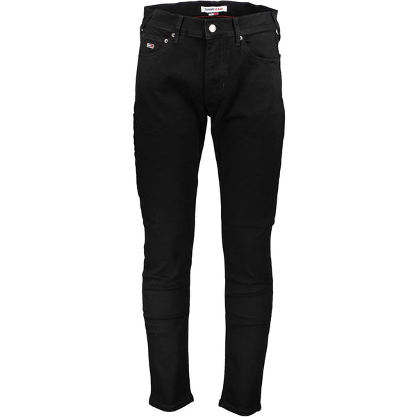 Black Cotton Jeans & Pant