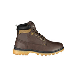 Brown Polyester Boot