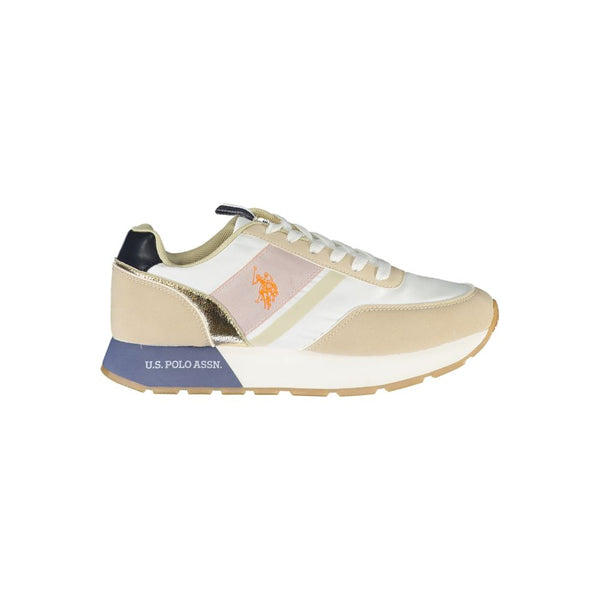 White Polyester Sneaker