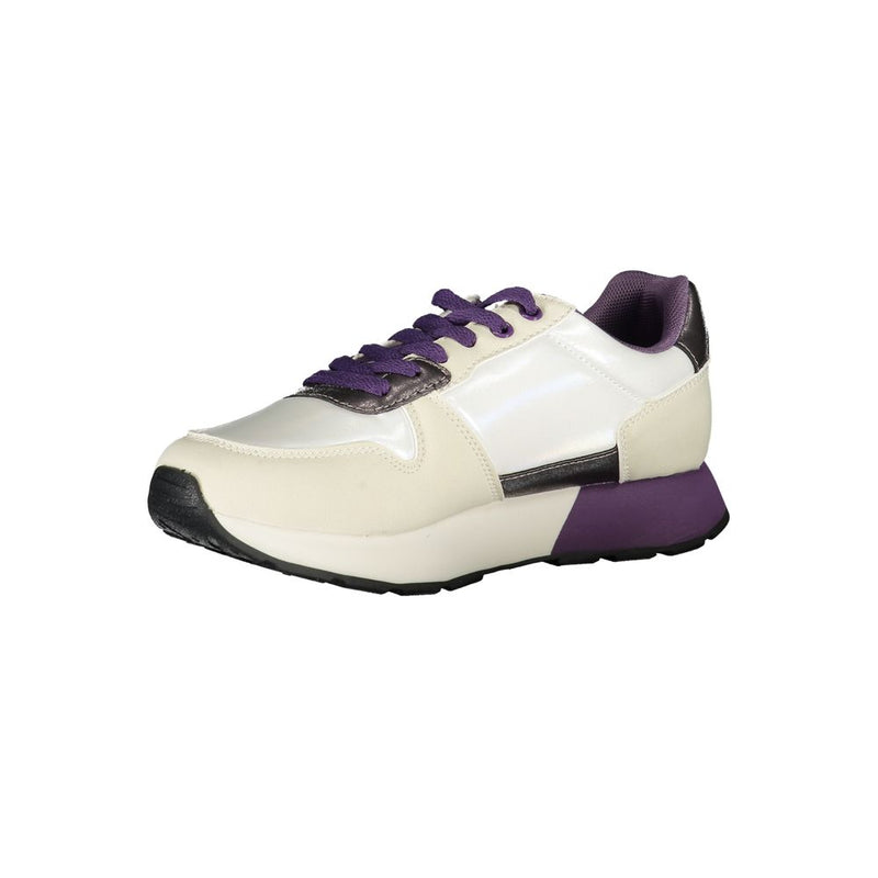 White Polyester Sneaker
