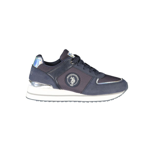 Blue Polyester Sneaker