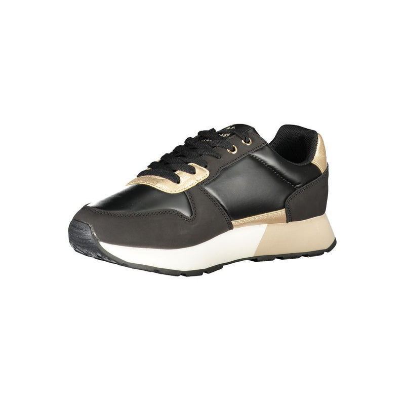 Black Polyester Sneaker