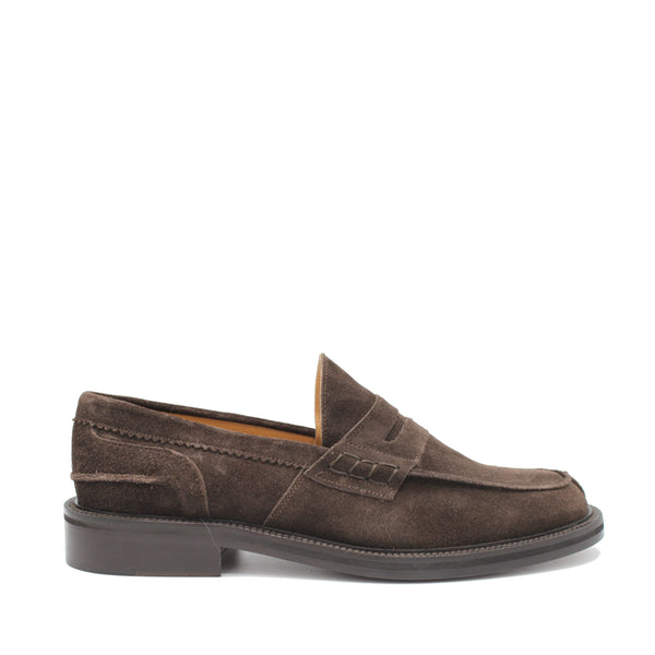 Dark Brown Suede Leather Mens Loafers Shoes