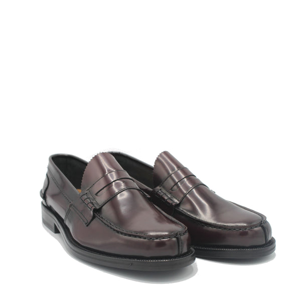 Bordeaux Spazzolato Leather Mens Loafers Shoes