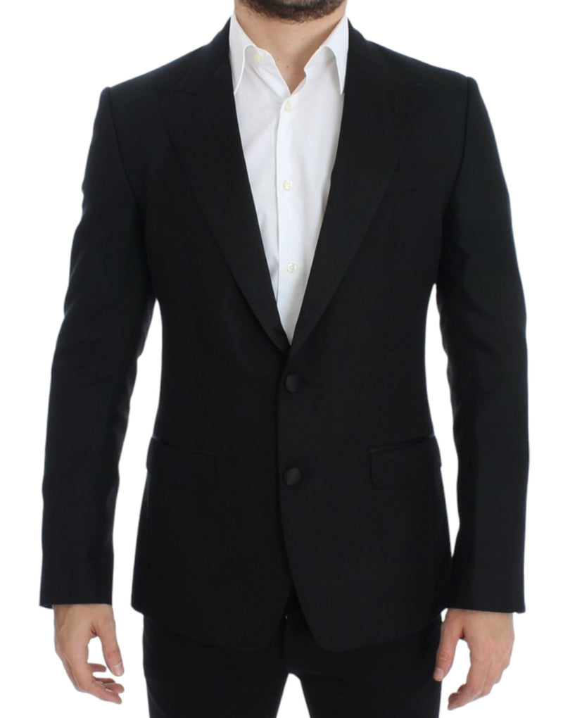 Black wool silk SICILIA blazer