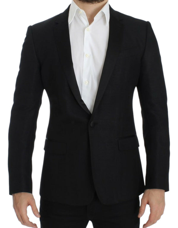 Black wool MARTINI slim blazer