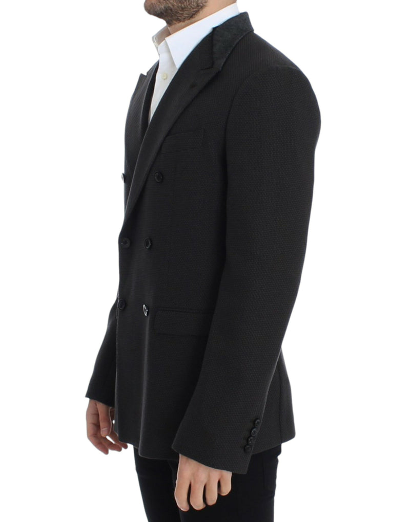 Brown wool slim fit blazer