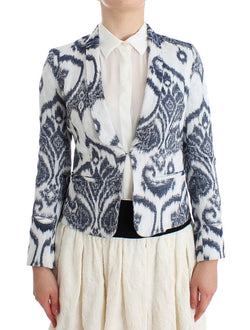 Blue White Blazer Suit Jacket