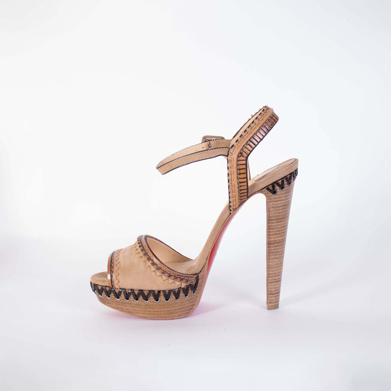 Chrisitan Loboutin Leather Trepi High 140 Sandals