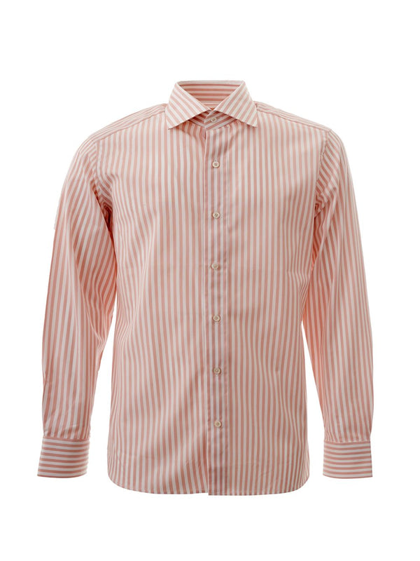 Pink Striped Regular Fit Shirt