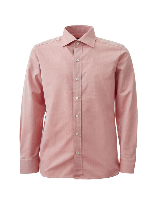 Pink Contrasting hem Regular Fit Shirt