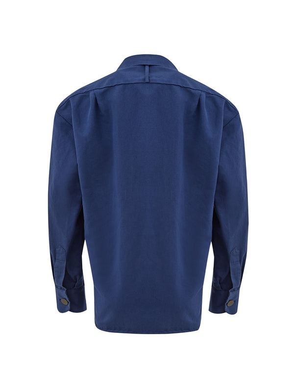 Blue Cotton Jacket 'shirt' Style