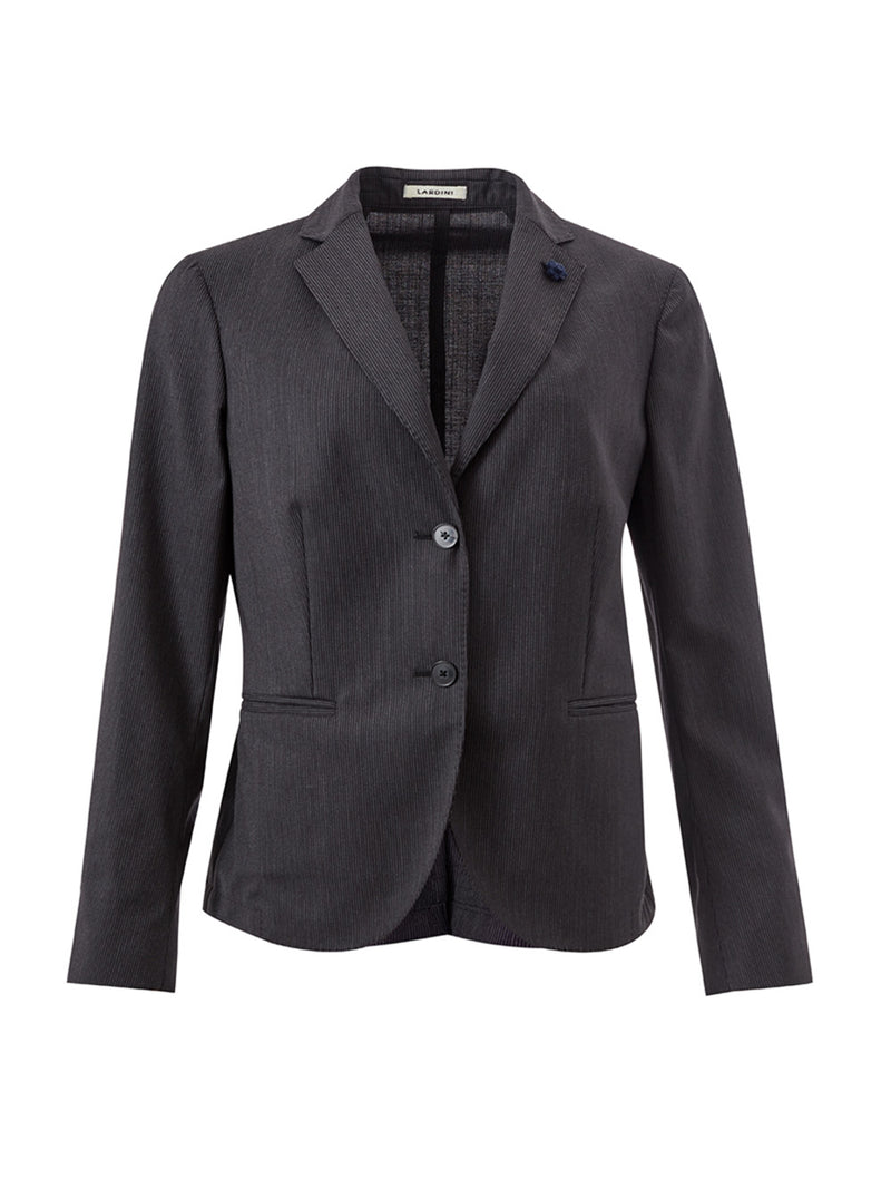 Grey Pinstripe Wool Jacket