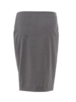 Grey Wool Pencil Skirt