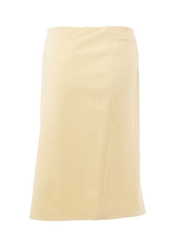 Yellow Viscose Pencil Skirt