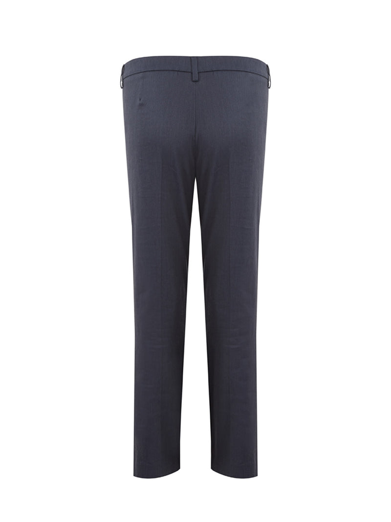 Blue Linen Blend  Chino Trousers