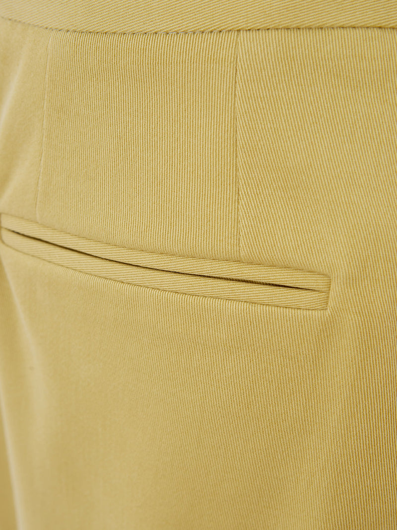 Yellow Cotton Chino Trousers