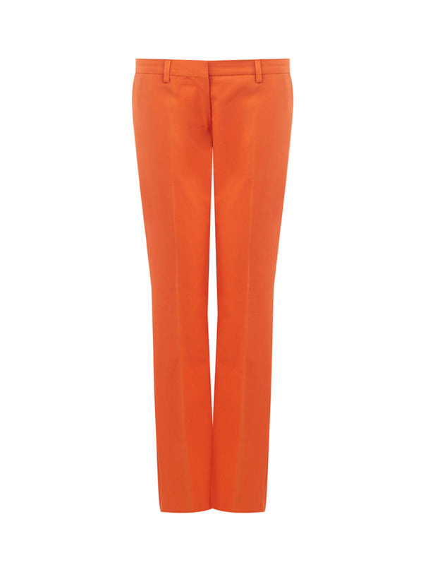 Orange Cotton Chino Trousers