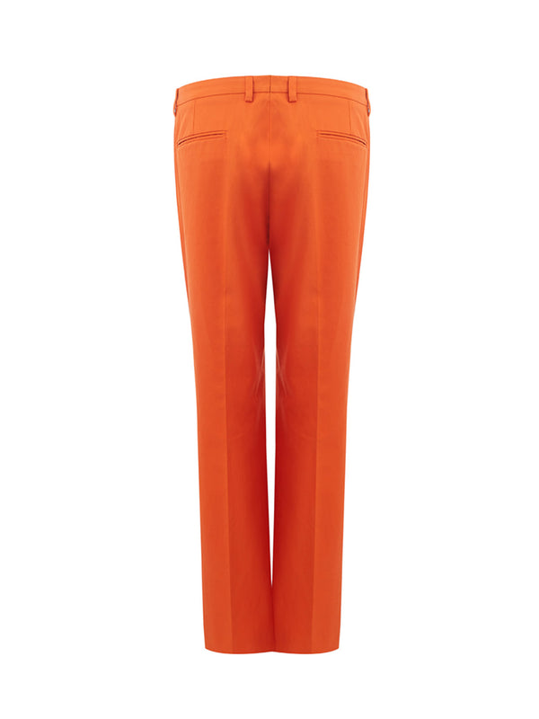Orange Cotton Chino Trousers