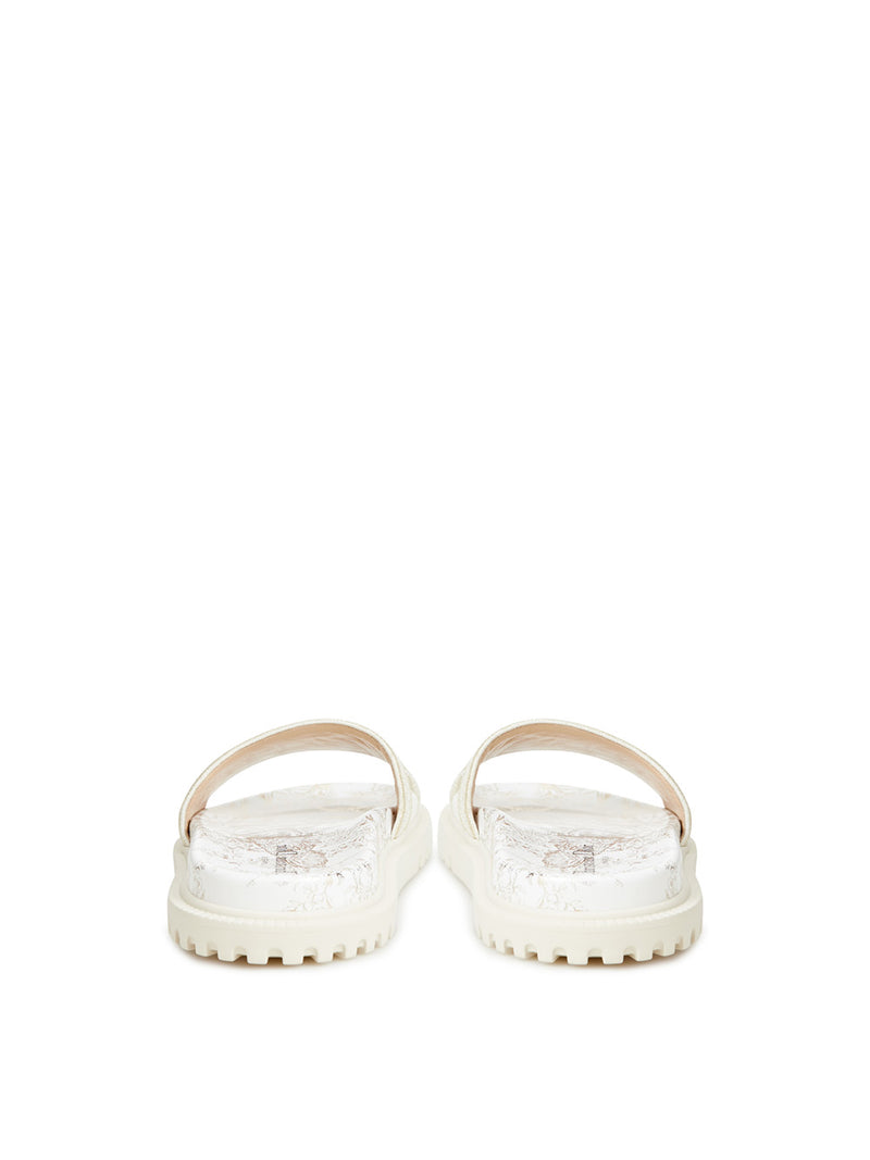 Printed Dway Ivory Slipper