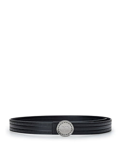 Black Leather Hoon CD Belt