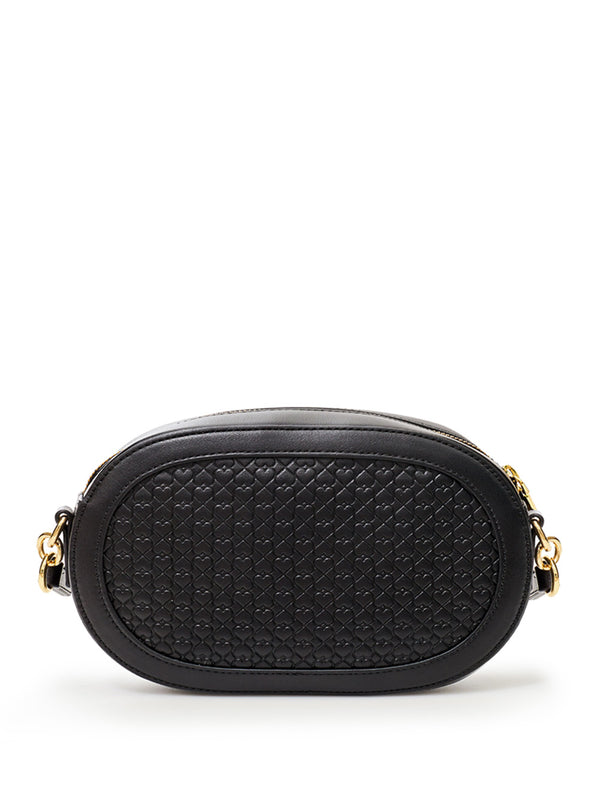 'Valentina' Shoulder Black Bag with Logo