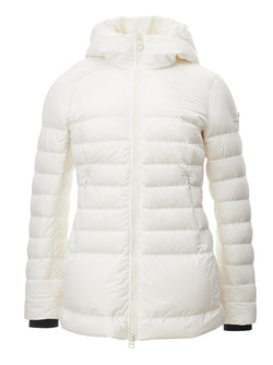 White Quilted Hooded Jacket