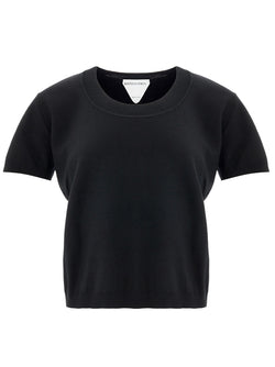 Cashmere Blend Black Short sleeves Top