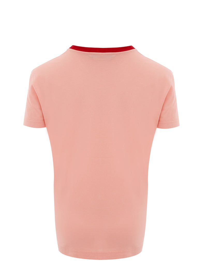 Pink Cotton T-Shirt with Logo