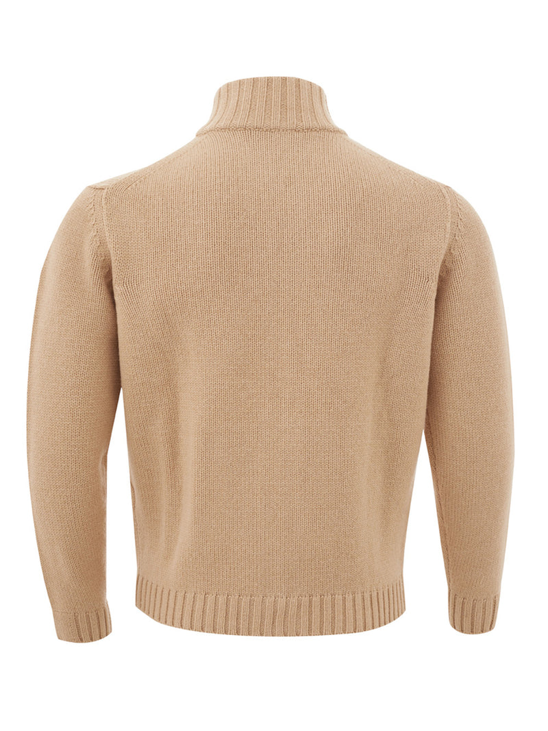 Zipped Wool Jumper
