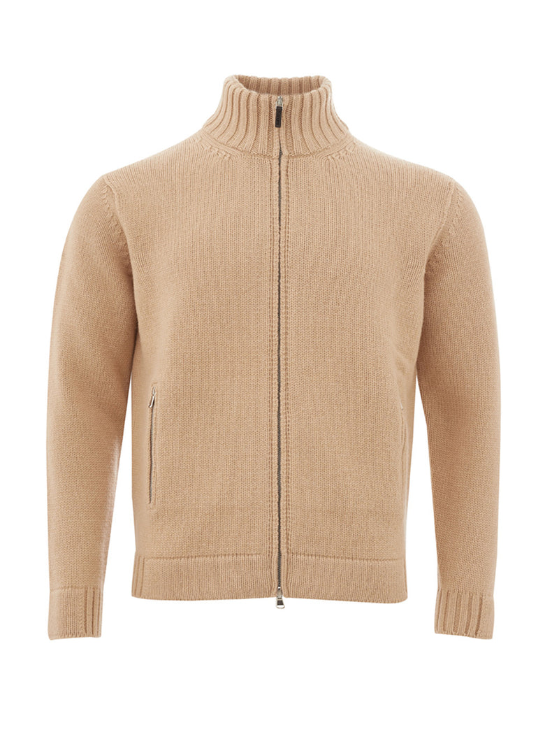 Zipped Wool Jumper