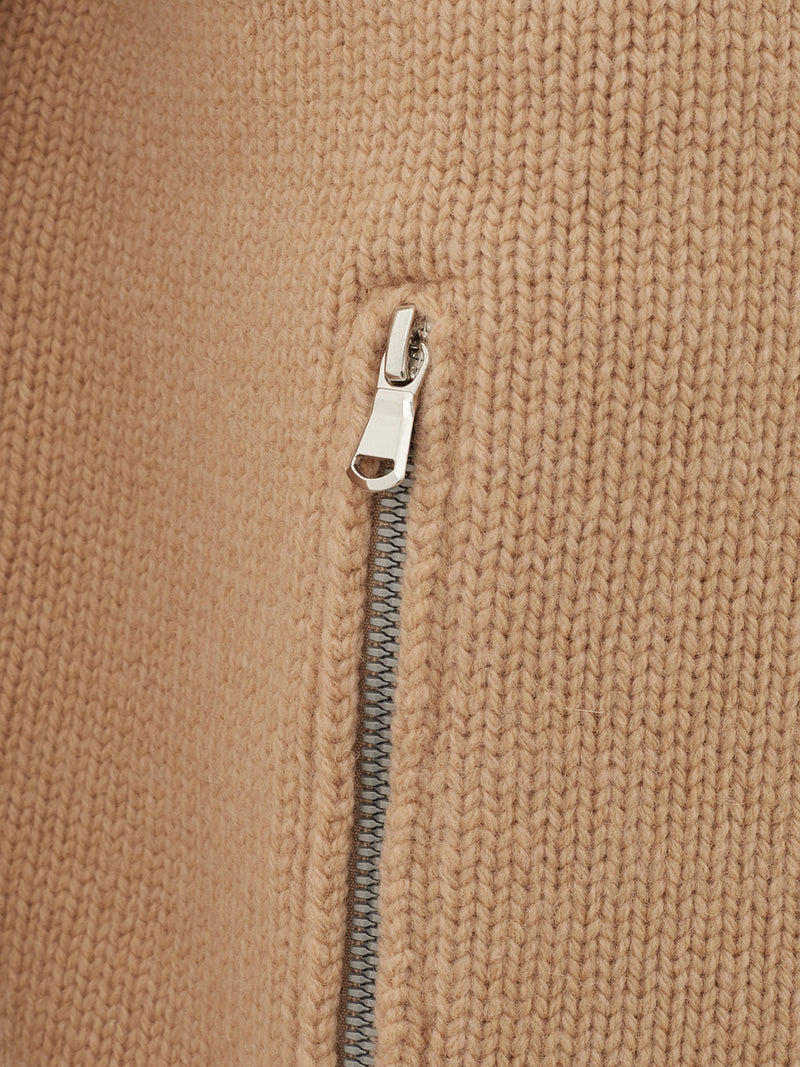 Zipped Wool Jumper